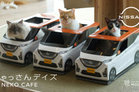 ねこ用軽自動車 日産『にゃっさんデイズ』と猫カフェ MOCHA がコラボ 画像