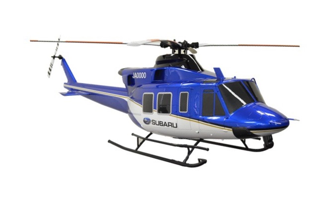 UH-X」プラットフォームとなる最新型ヘリコプター「412EPI発展型機」の模型