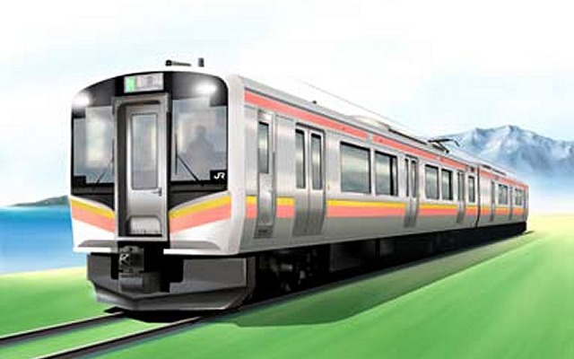 10月8日から試運転が始まるE129系電車のイメージ。2両編成30本と4両編成25本の合計160両が製造される。