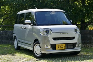 【ダイハツ ムーヴキャンバス 新型試乗】「ワゴンRスマイル」と双璧をなす“癒し軽”…島崎七生人 画像