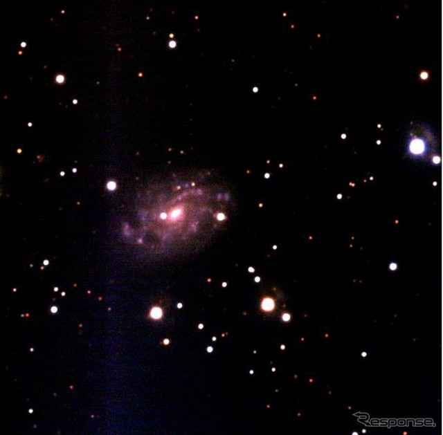 広島大学1.5mかなた望遠鏡で取得された超新星爆発SN 2012dnの星野画像