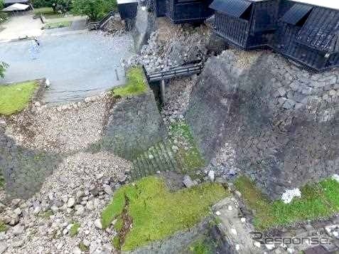 UAVを使った熊本城復旧支援のための撮影画像