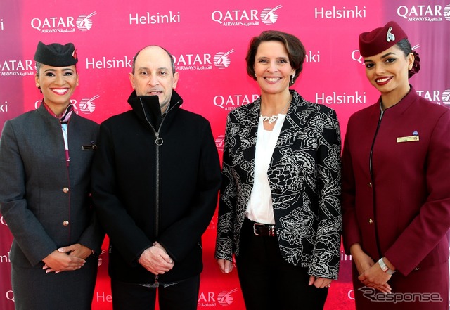 カタール航空、ドーハ＝ヘルシンキ線を新規開設（ヘルシンキ空港）　source: Qatar Airways
