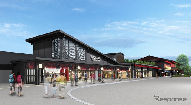 リニューアル後の西武秩父駅のイメージ。2017年3月に完成する予定。