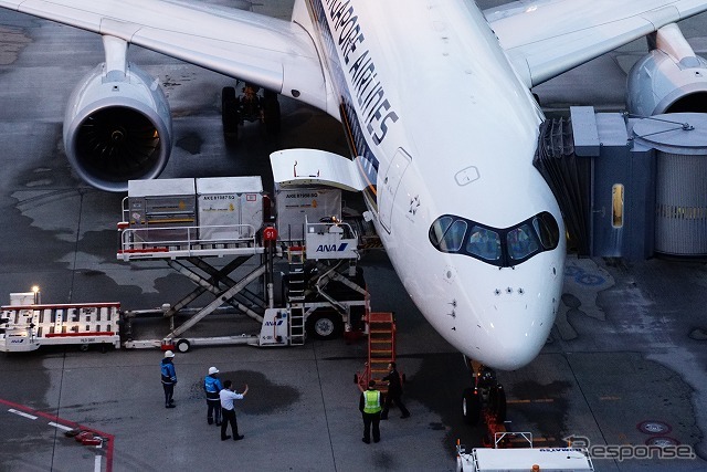エアバス社の最新鋭旅客機「A350-900」、シンガポール航空が羽田便への投入を開始した。