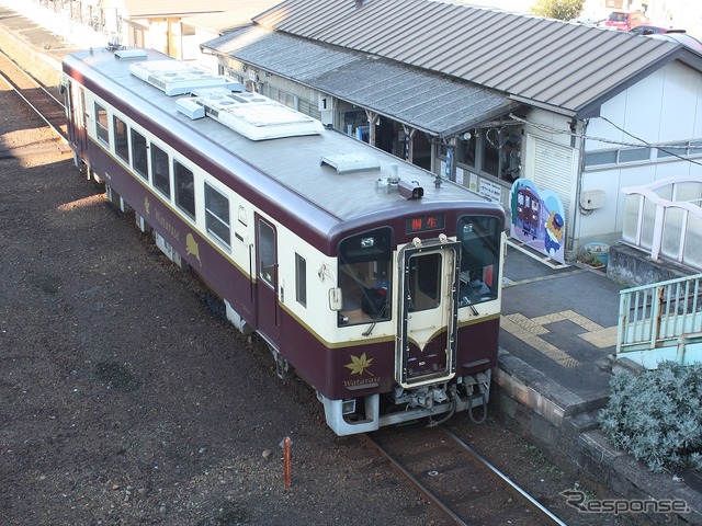 わたらせ渓谷鐵道の相老駅。この駅には東武線も乗り入れている。