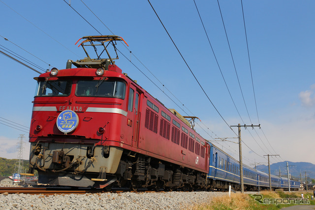 今年で3回目となる『ニコニコ超会議号』は大阪発4月25日に運転。車両は24系客車を使用する。