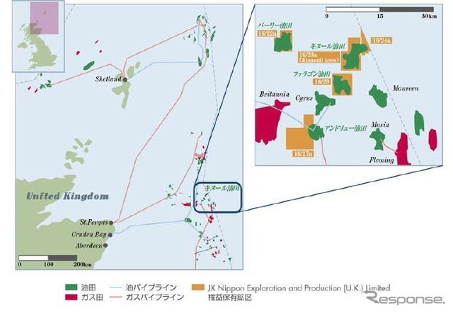 JX開発が原油の生産を開始したキヌール油田の鉱区位置図