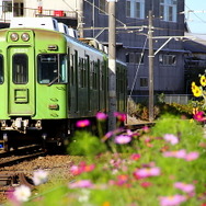 銚子電鉄の2000形。伊予鉄道から800系（もと京王電鉄2010系）を譲り受け、2010年から営業運転に投入されている。
