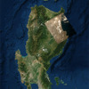 DIWATA-1搭載広視野カラーカメラ（MFC）により撮影されたフィリピン・ルソン島のイサベラ州地域の画像を地図上に投影したもの