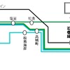 直通運行のイメージ。仙台～石巻間で運行されている仙石東北ラインの列車の一部が石巻線の女川駅まで乗り入れる。