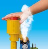 給水塔に「トーマス」を停車させてボタンを押すと、「トーマス」から霧状の水が吐き出される。