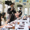 叡山電鉄は恒例となった『えいでん日本酒電車』を今年も運行する。写真は2016年の『日本酒電車』の様子。