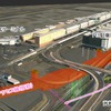 羽田空港アクセス線の終点となる羽田空港新駅のイメージ。第1旅客ターミナルと第2旅客ターミナル間の空港構内道路下に建設される。