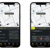 タクシーアプリ「S.RIDE」の配車指定画面のイメージ
