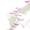 2012年の検討報告書による沖縄本島縦貫鉄道の想定ルート。那覇空港～名護間の約69kmを結ぶ。