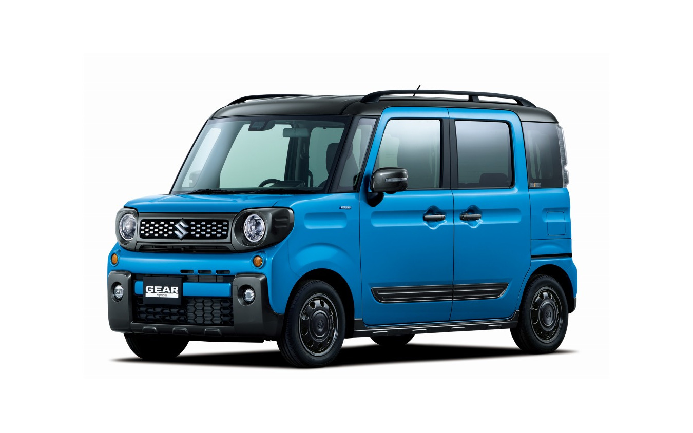 スズキ スペーシア ギア ハイブリッド XZハイブリッド XZターボ 全方位モニター用カメラパッケージ装着車(ブリスクブルーメタリック ガンメタリック2トーンルーフ)
