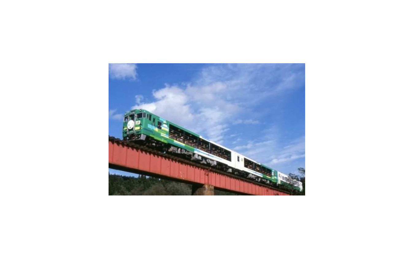 宗谷本線で運行されることになったJR東日本のトロッコ列車「びゅうコースター風っこ」。通常は2両編成で運行され、窓ガラスを外すことができる。