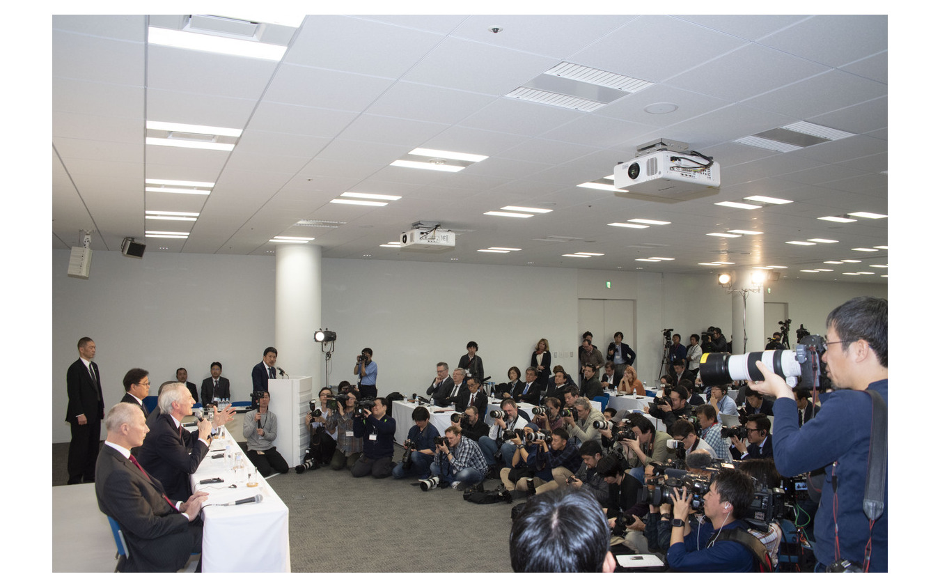 ルノー、日産自動車、三菱自動車の合同会見(横浜市、日産グローバル本社)
