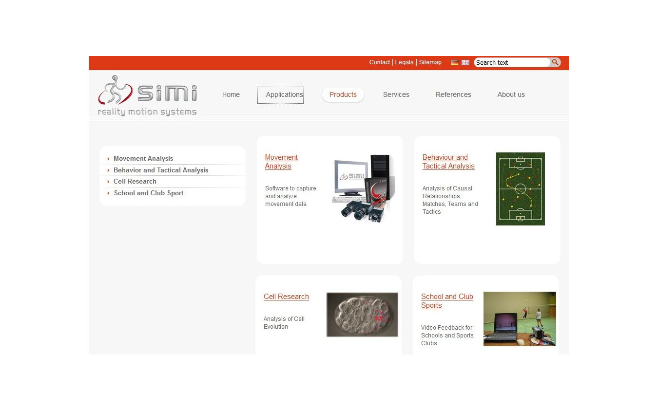 自動運転技術を手がけるシミ・リアリティ・モーション・システムズ（Simi Reality Motion Systems）社の公式サイト