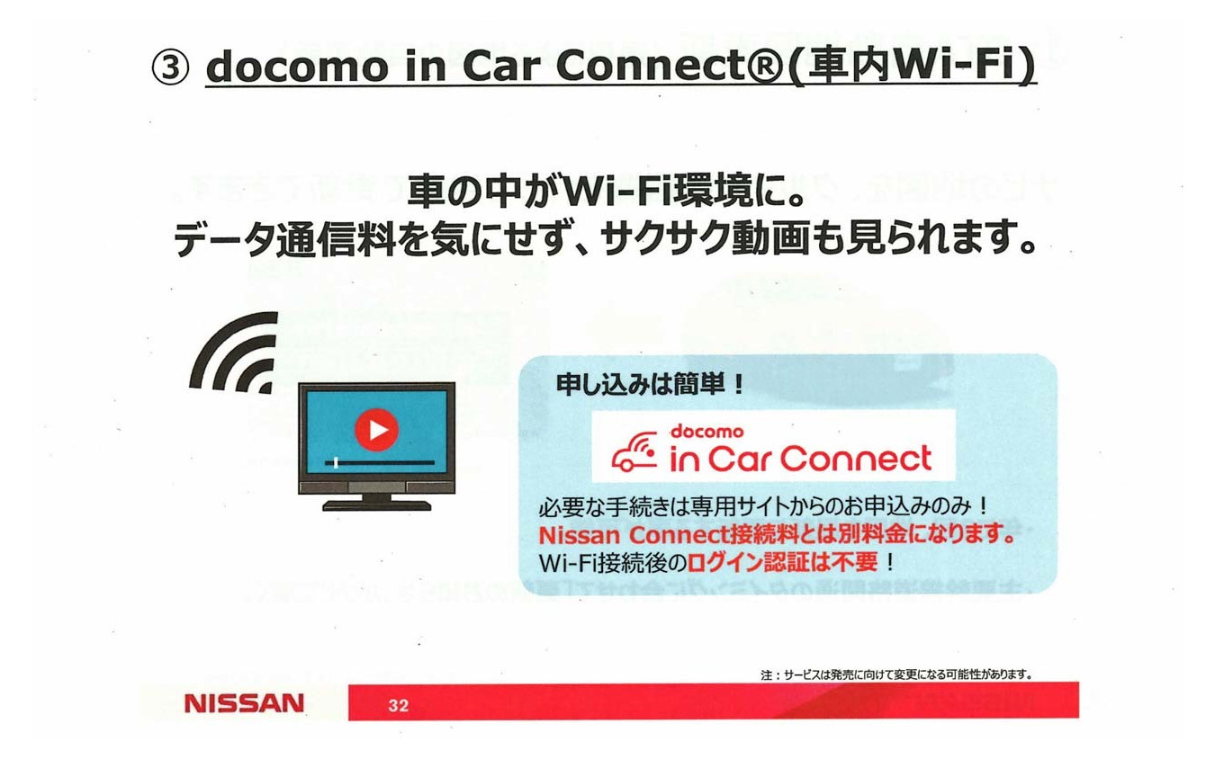 「docomo in Car Connect」車内でWi-Fiが使い放題となる