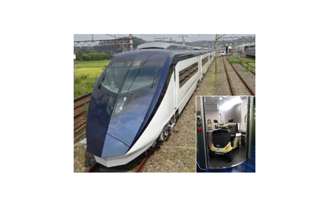 1編成が増備された京成AE形。トイレがハンドル型電動車椅子で利用できるよう改良されている。