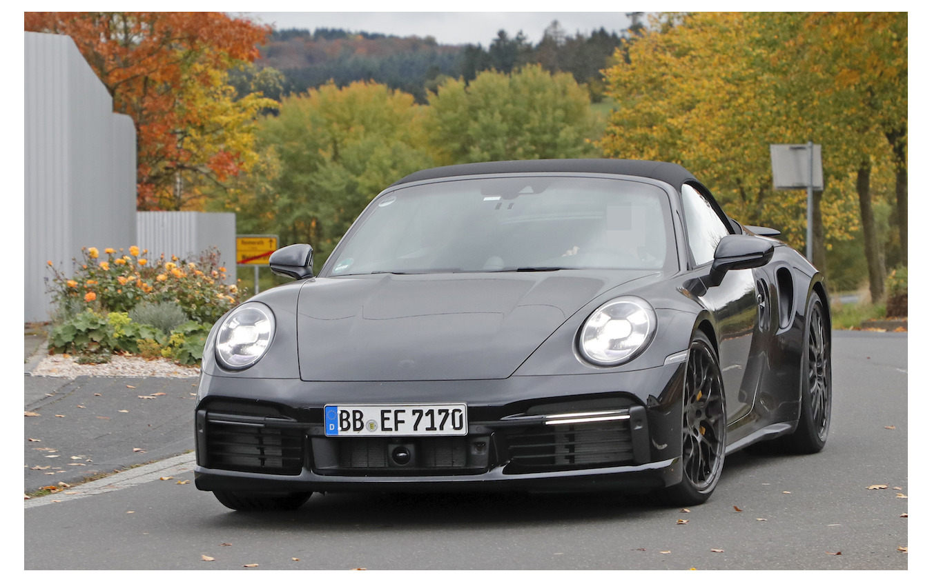 ポルシェ 911ターボ カブリオレ 新型プロトタイプ（スクープ写真）