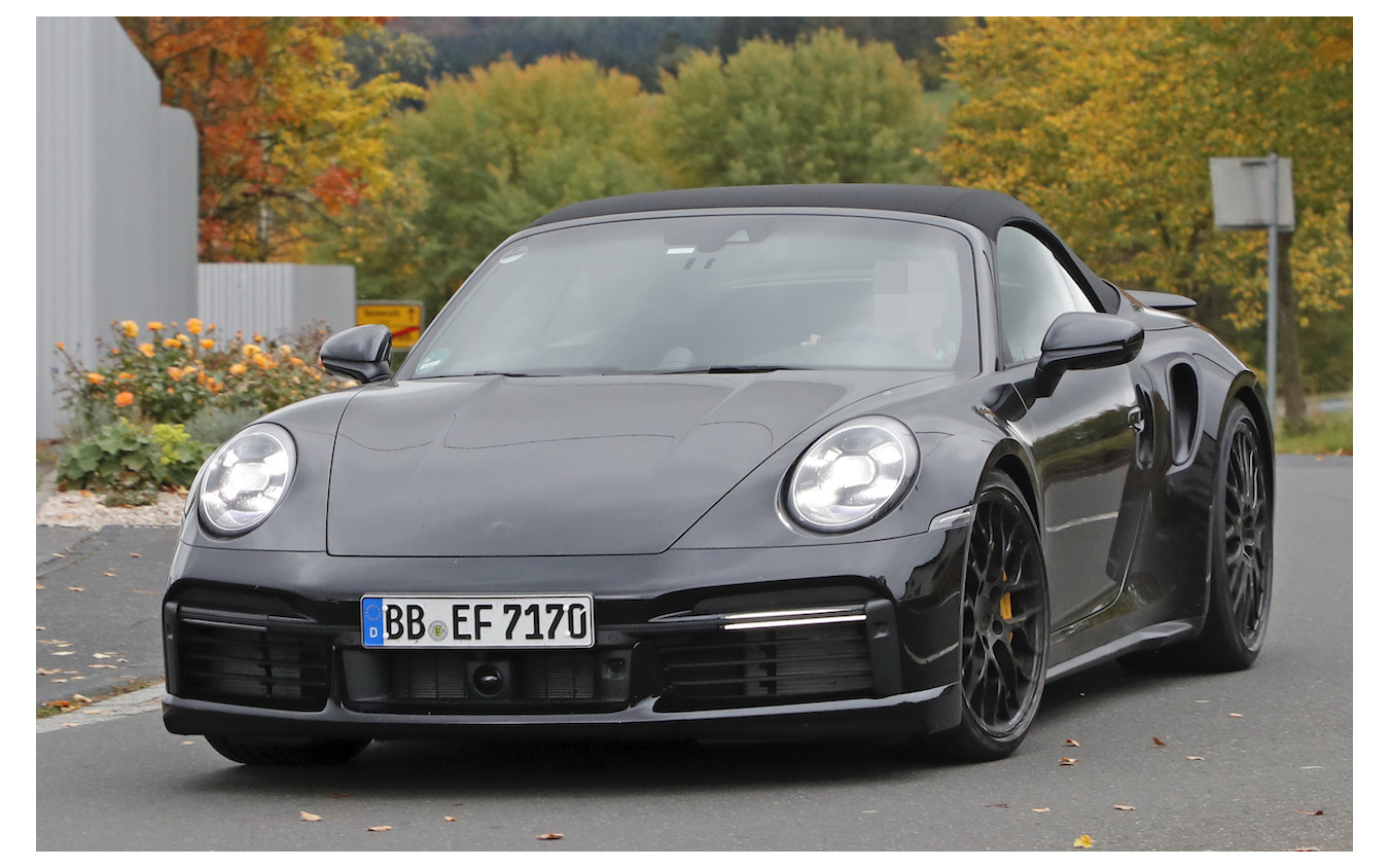 ポルシェ 911ターボ カブリオレ 新型プロトタイプ(スクープ写真)