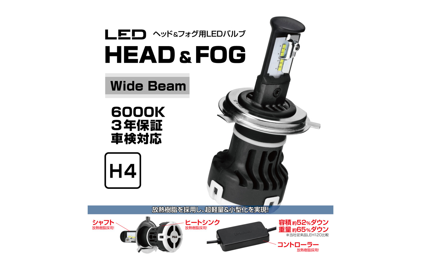 PIAA ヘッド＆フォグ用LEDバルブ ファン付ワイドビームシリーズ