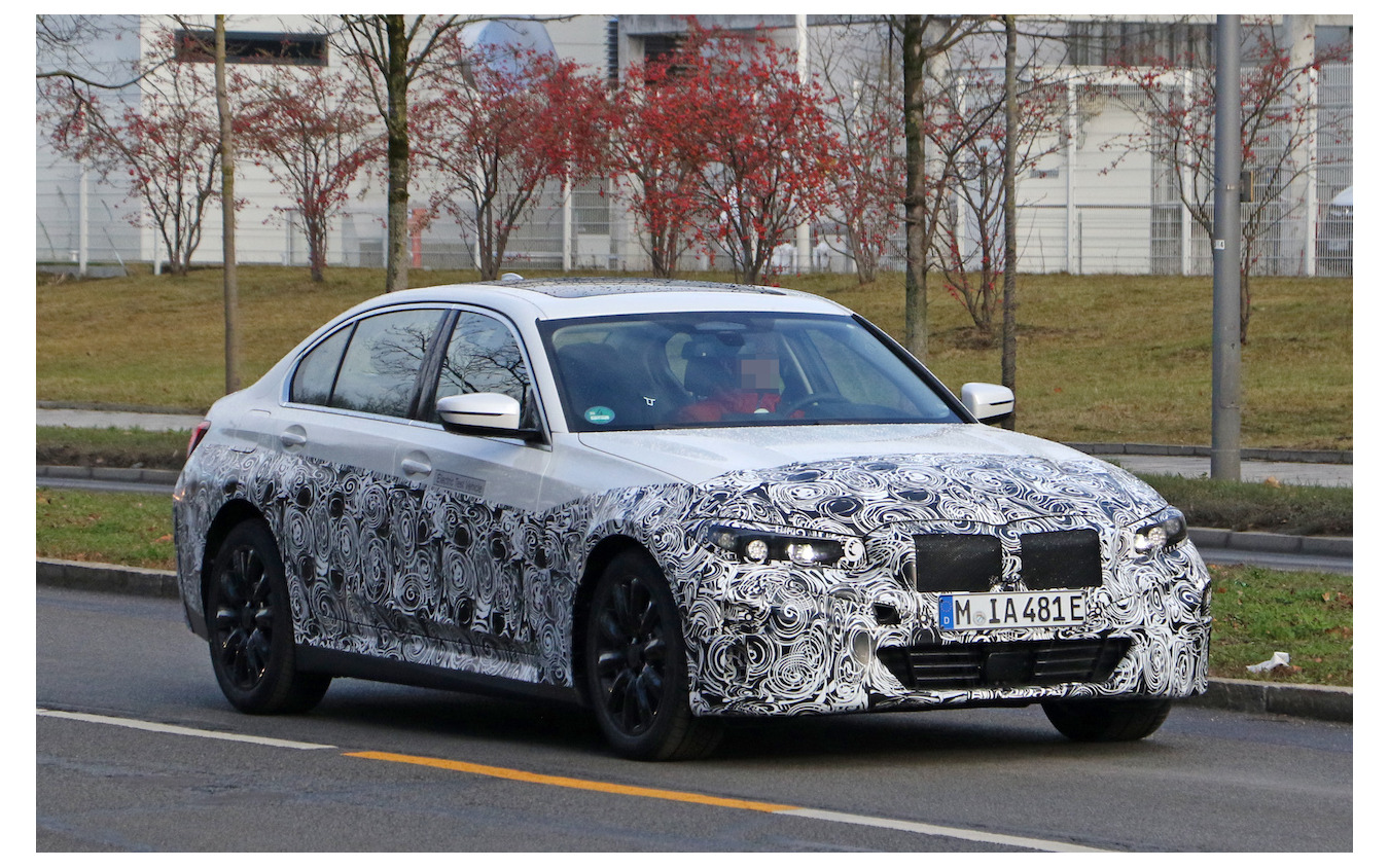 BMW 3シリーズセダンEV 開発車両(スクープ写真)