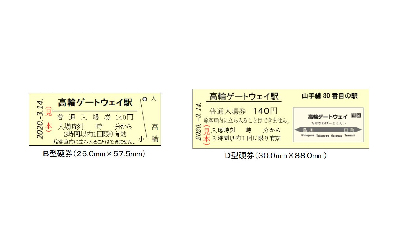 記念入場券は昔ながらのB型硬券とD型硬券がセットに。
