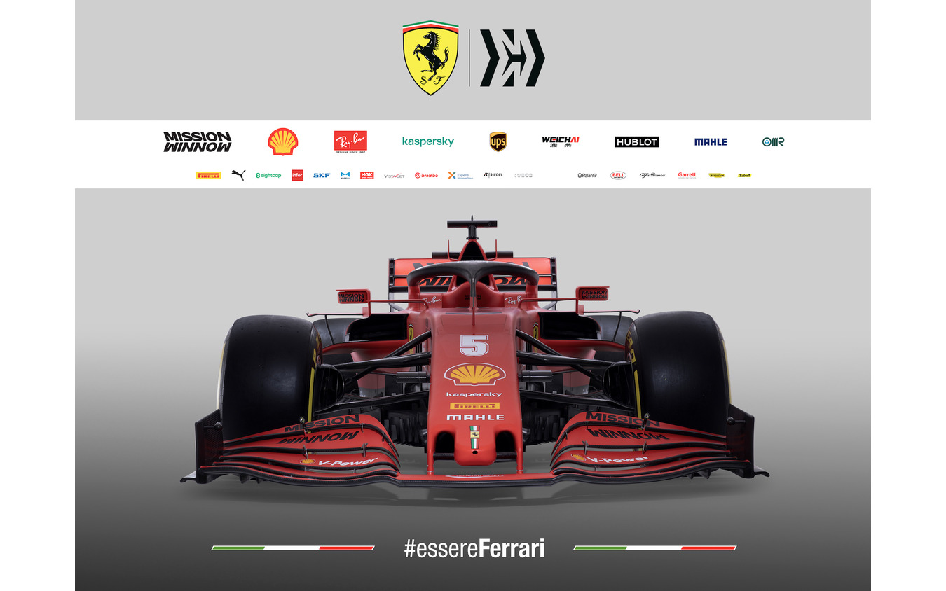 フェラーリの2020年型F1マシン「SF1000」。