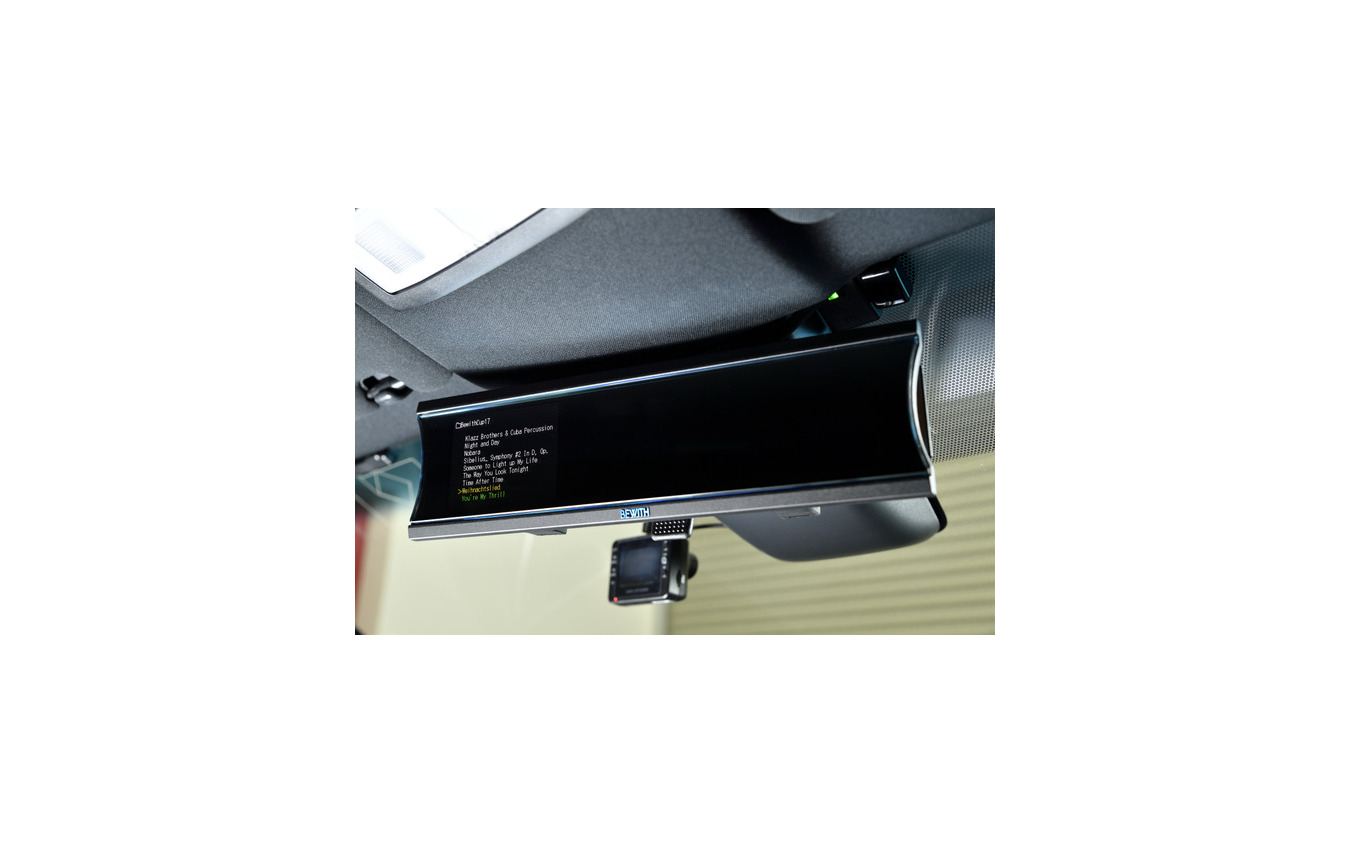 ルームミラー型リニアPCMプレーヤー STATE MM-1DKを装着