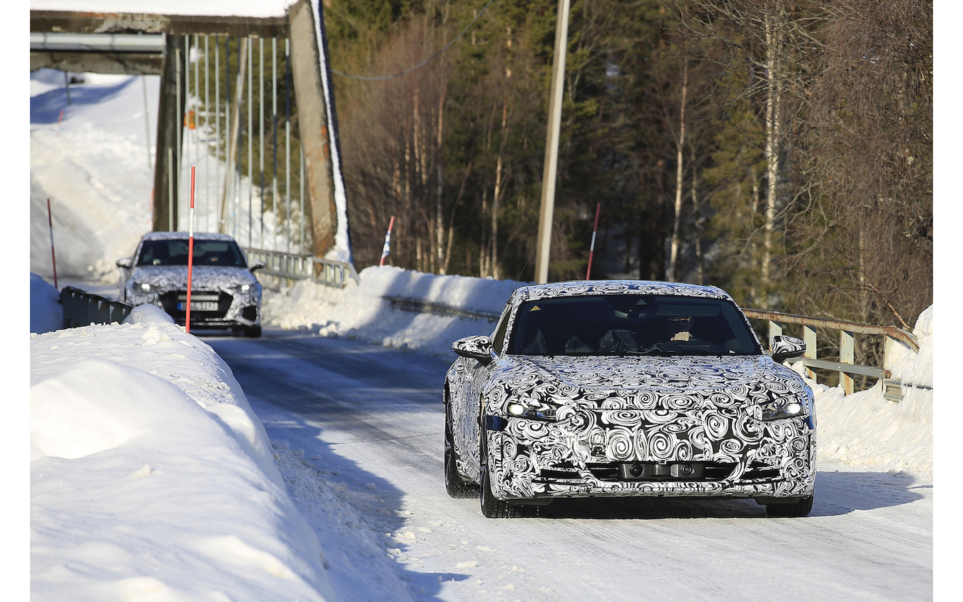 アウディ e-tron GT 開発車両(スクープ写真)