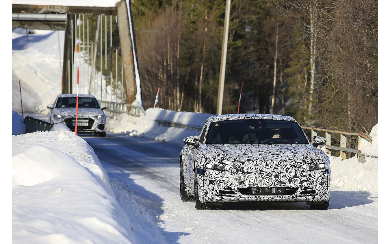 アウディ e-tron GT 開発車両（スクープ写真）