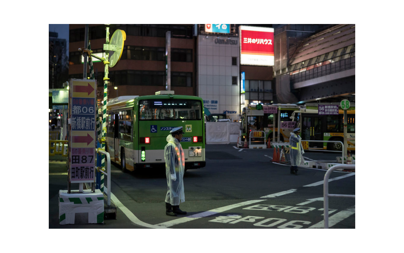 渋谷駅前バスターミナル（3月28日、東京都渋谷区）