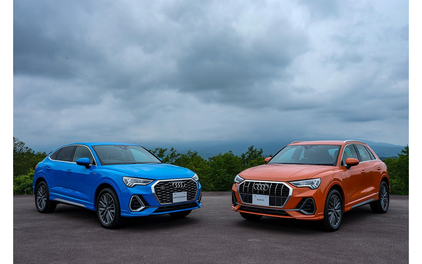 アウディ Q3スポーツバック(左)とQ3