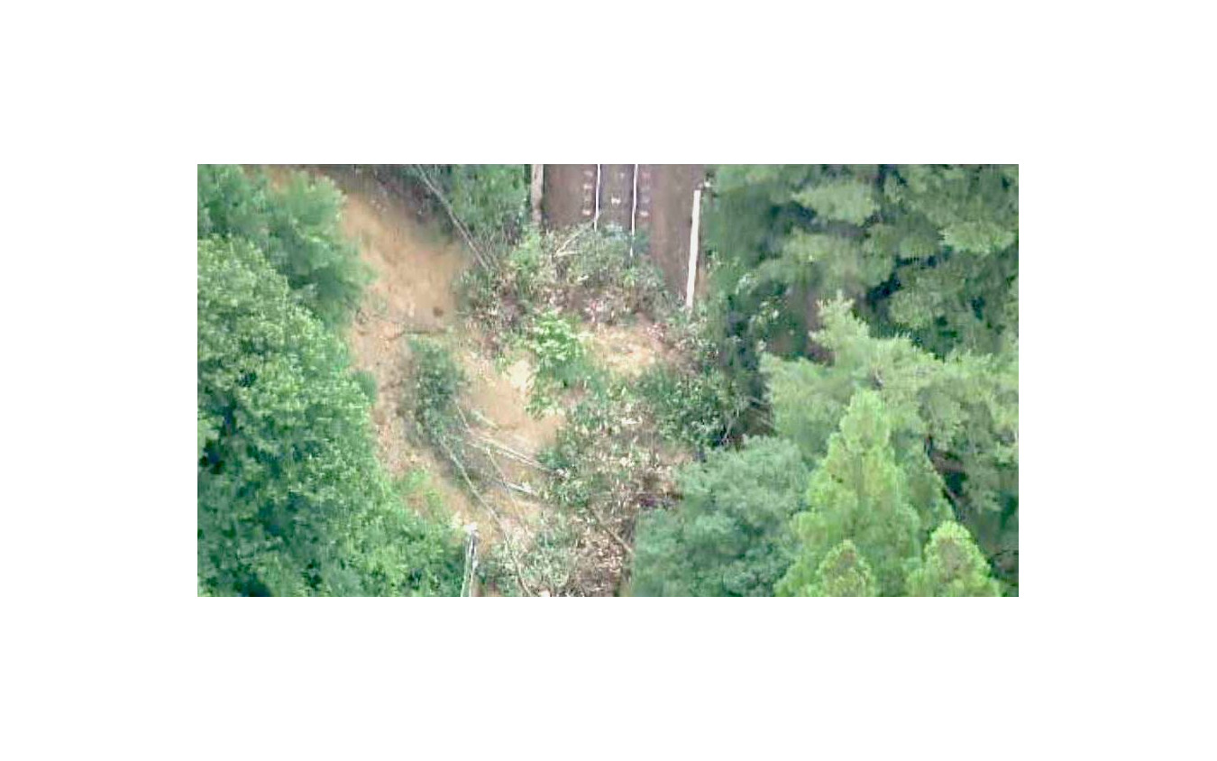 高山本線飛騨一ノ宮~高山間の被災現場。