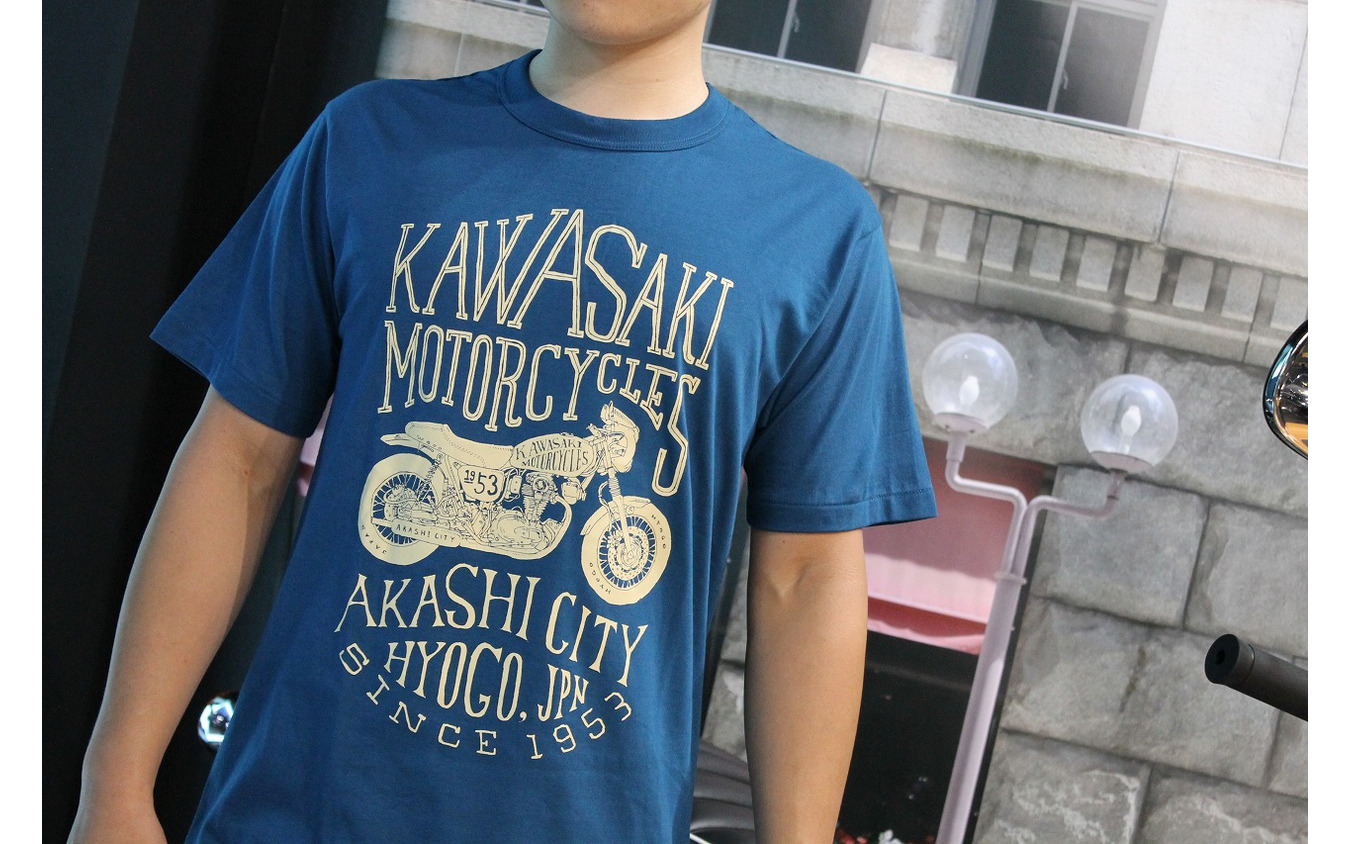 カワサキ デザインTシャツ(W) インクブルー