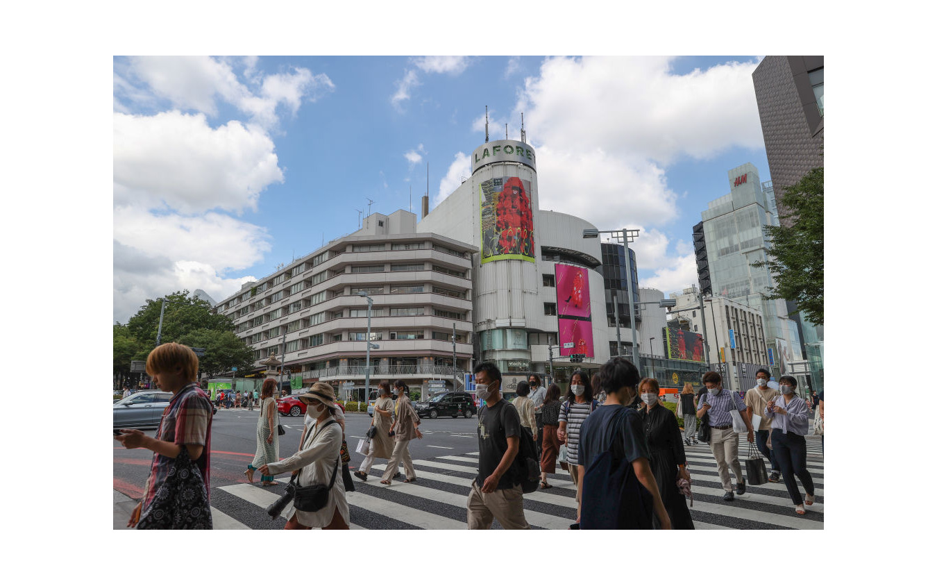 Go To発着対象となる東京（原宿、8月28日）