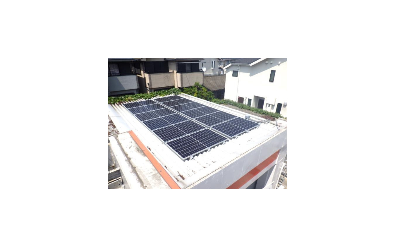 多摩平サービスステーションに設置した太陽光発電説(東京都)