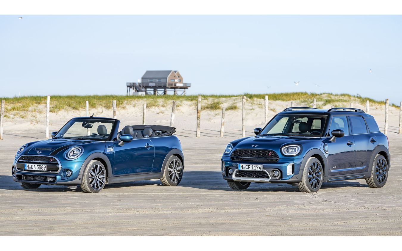 MINI コンバーチブル の「サイドウォーク・エディション」とMINI カントリーマン（クロスオーバー）の「ボードウォーク」