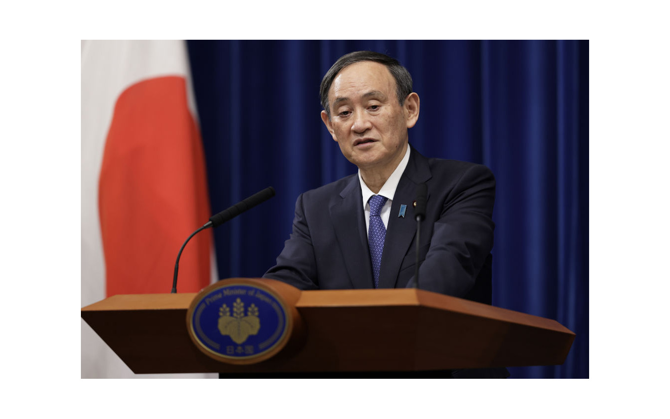 会見する菅首相(1月7日)