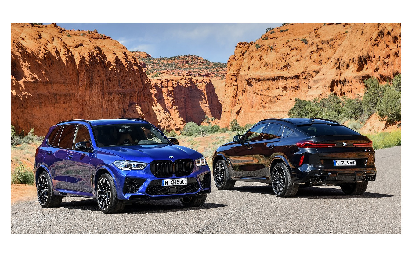 BMW X5Mパフォーマンス(左)とX6Mパフォーマンス