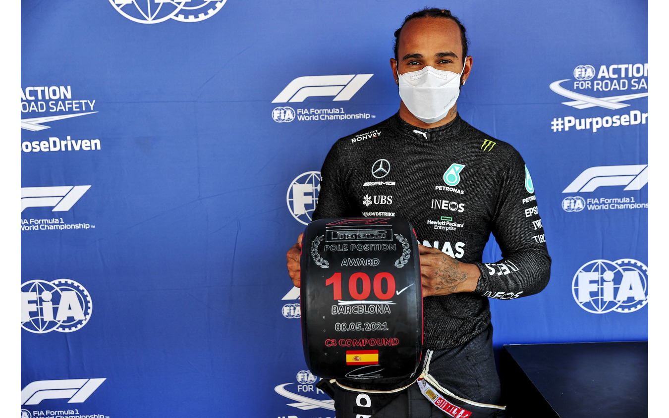 #44 ルイス・ハミルトン（メルセデス）が自身通算100回目のポールポジション獲得を今年のスペインGPで達成。