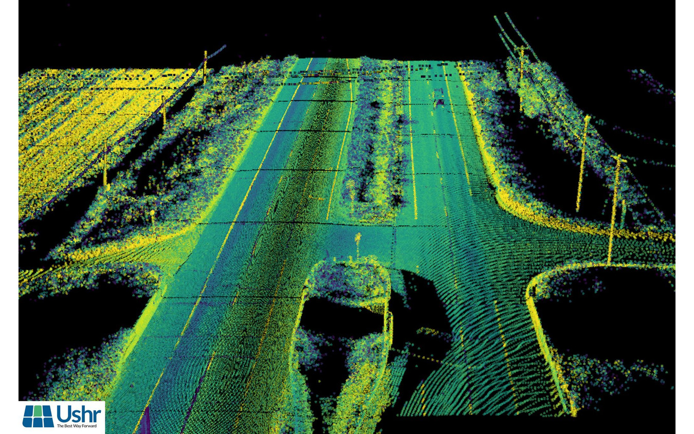 ハンズフリーの部分自動運転が可能なキャデラックのスーパークルーズのライダー(LiDAR)画像のイメージ