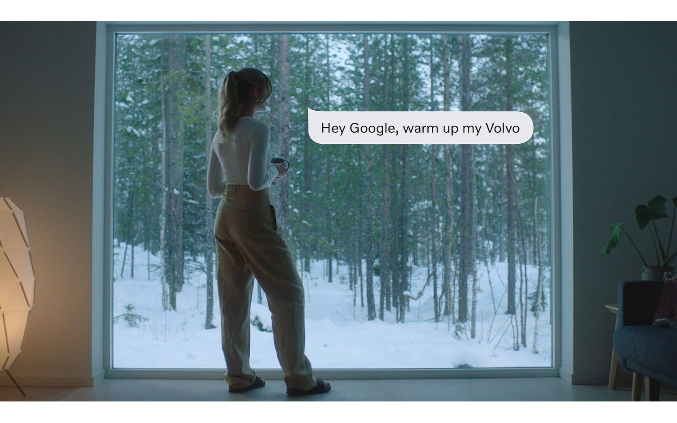 ボルボカーズの「Google アシスタント」対応デバイスと直接連携するサービスのイメージ