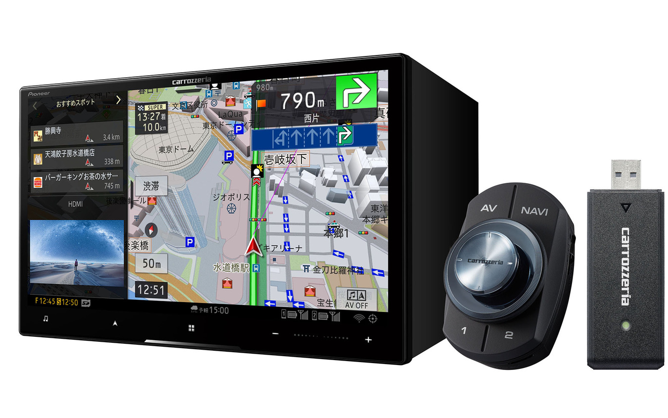 AVIC-CL912ll-DC:8V型 HD/TV/DVD/CD/Bluetooth/USB/SD/チューナー・ AV 一体型メモリーナビゲーション ネットワークスティックセット