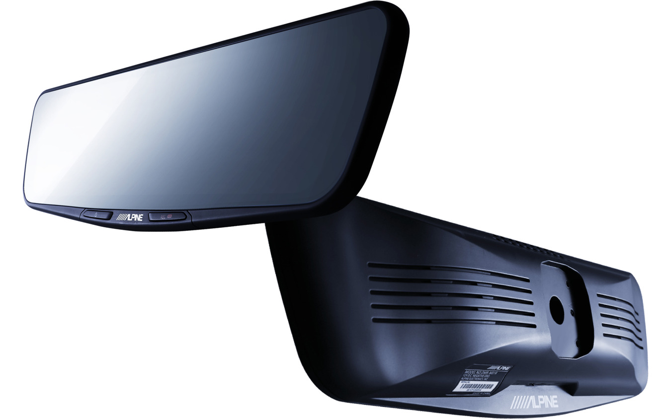 アルパイン、対応車種を拡大したドラレコ搭載デジタルミラーと、ハイ