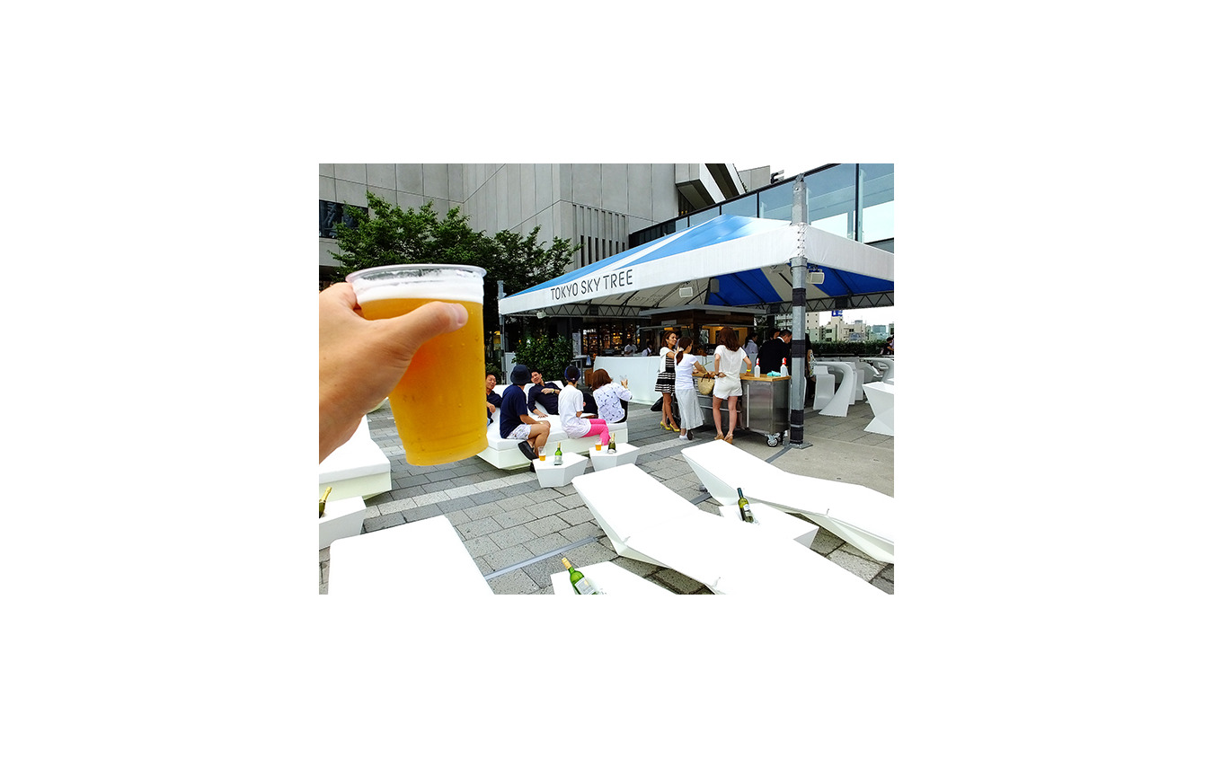 東京スカイツリーと東武電車に乾杯 見上げるビアガーデン 7月12日から9月28日まで 7枚目の写真 画像 レスポンス Response Jp